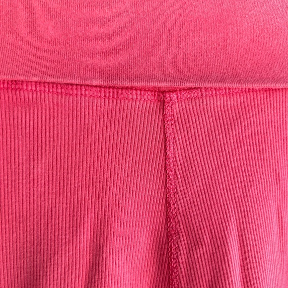 Hard Tail skirt tiny ribbed fabric cotton/spandex blend pink peach tone Sz S - Picture 4 of 4